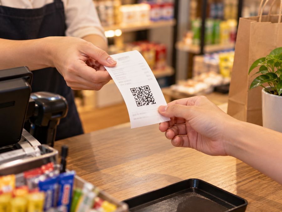 QR at the counter